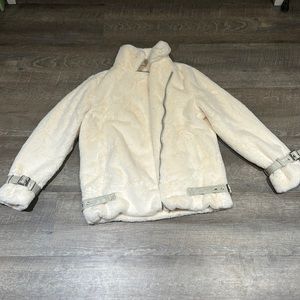 ralph lauren white fuzzy jacket